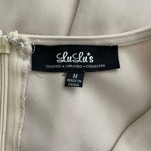 LuLu's | Sublime Time Beige Skater Dress | Sz Med - Picture 14 of 14